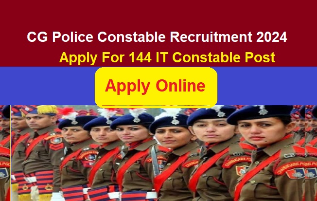 Chandigarh Police Constable IT Recruitment 2024 Apply Online For 144 Post, @chandigarhpolice.gov.in