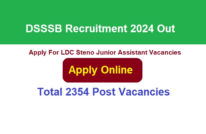 DSSSB LDC Steno Junior Assistant Recruitment
