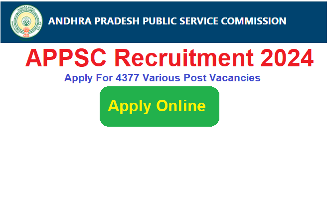 APPSC Recruitment 2024 Apply Online