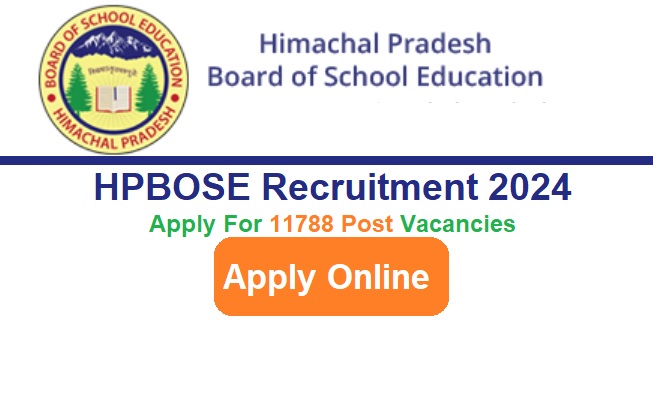 HPBOSE Recruitment 2024 Apply Online