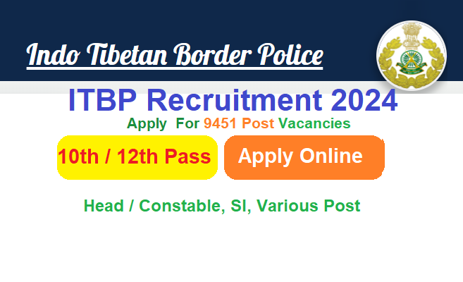 ITBP Recruitment 2024 Apply Online