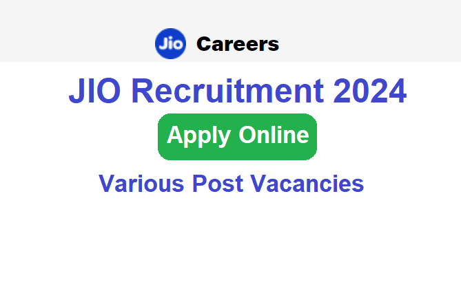 JIO Recruitment 2024 Apply Online