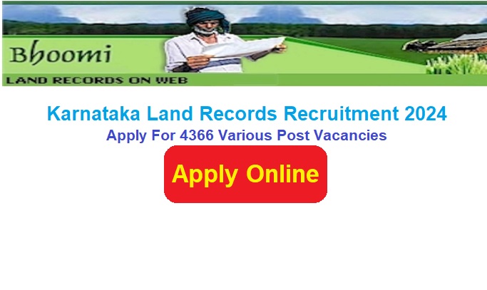 Karnataka Land Records Recruitment 2024 Apply Online