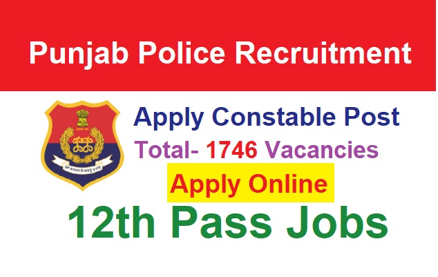 Punjab Police Constable Recruitment 2024 Apply Online