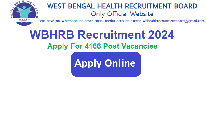 WBHRB Recruitment 2024 Apply Online